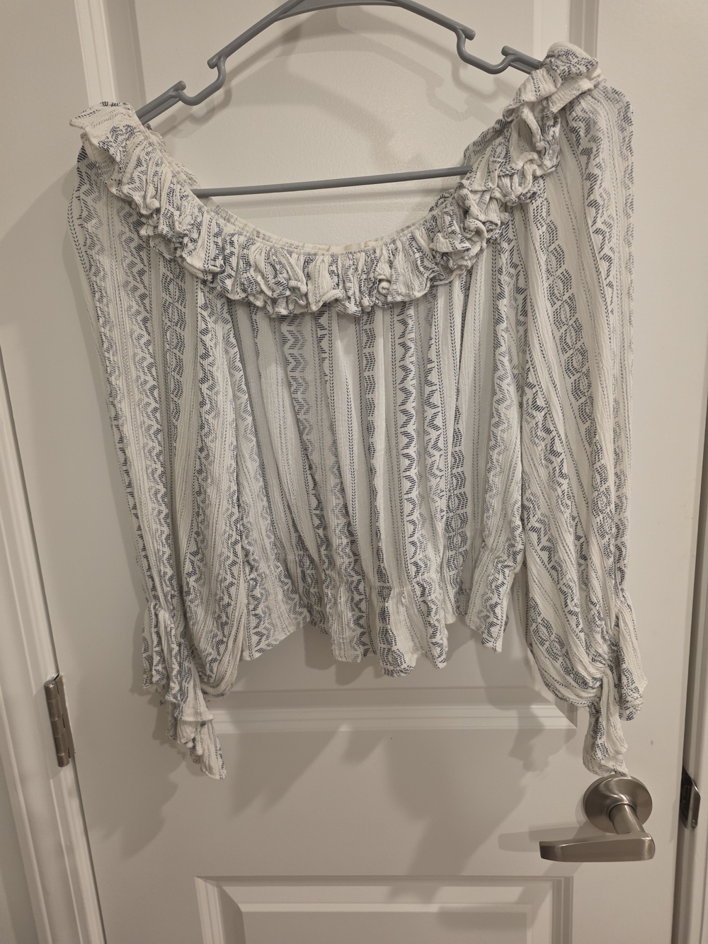 Millibon Off-Shoulder Ruffle Crop Top - Picture 2 of 3